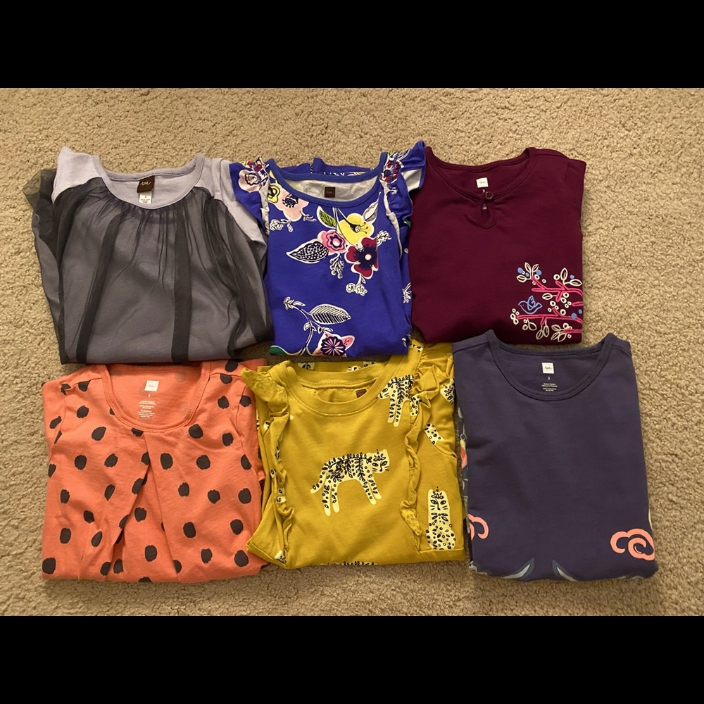 Tea Collection Toddler Girl Dresses bundle sz 3